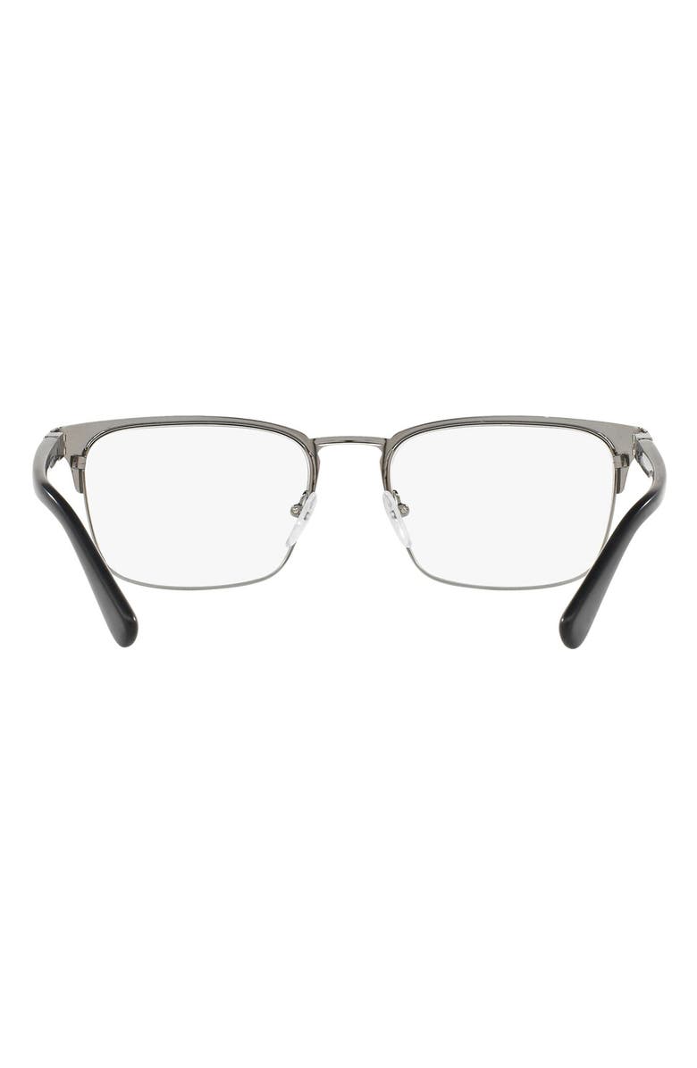 Prada Heritage 56mm Square Optical Glasses, Alternate, color, Matte Black