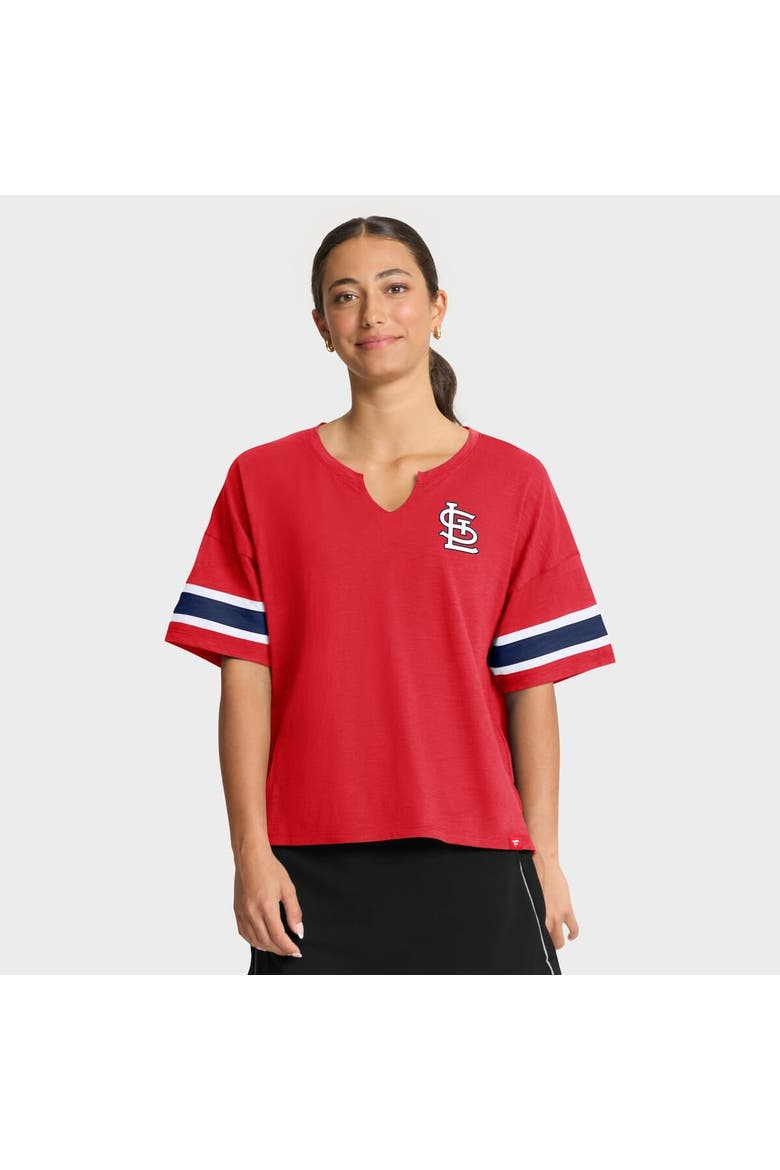 Women's Fanatics Red St. Louis Cardinals Curl Route T-Shirt, Main, color, Red