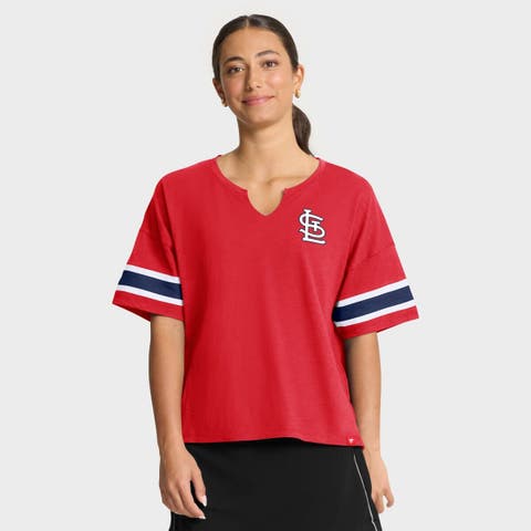 Women's Fanatics Red St. Louis Cardinals Curl Route T-Shirt