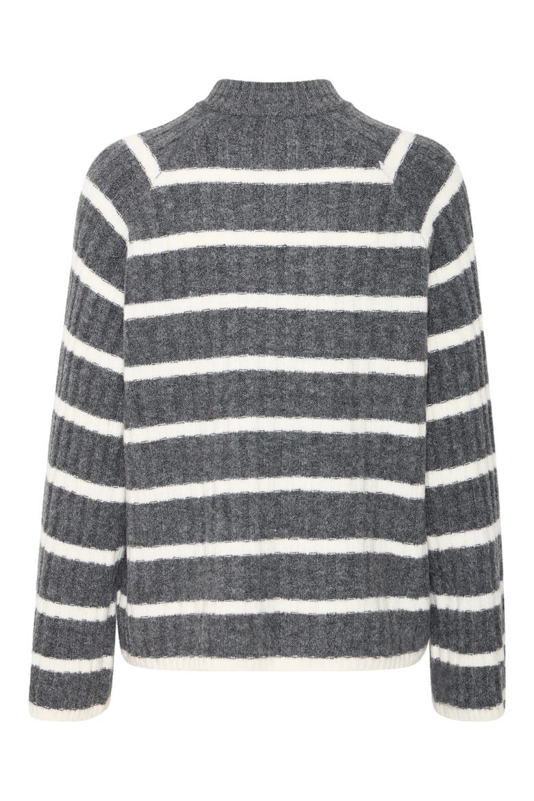 Marianne Striped Sweater, Alternate, color, DARK GREY MELANG