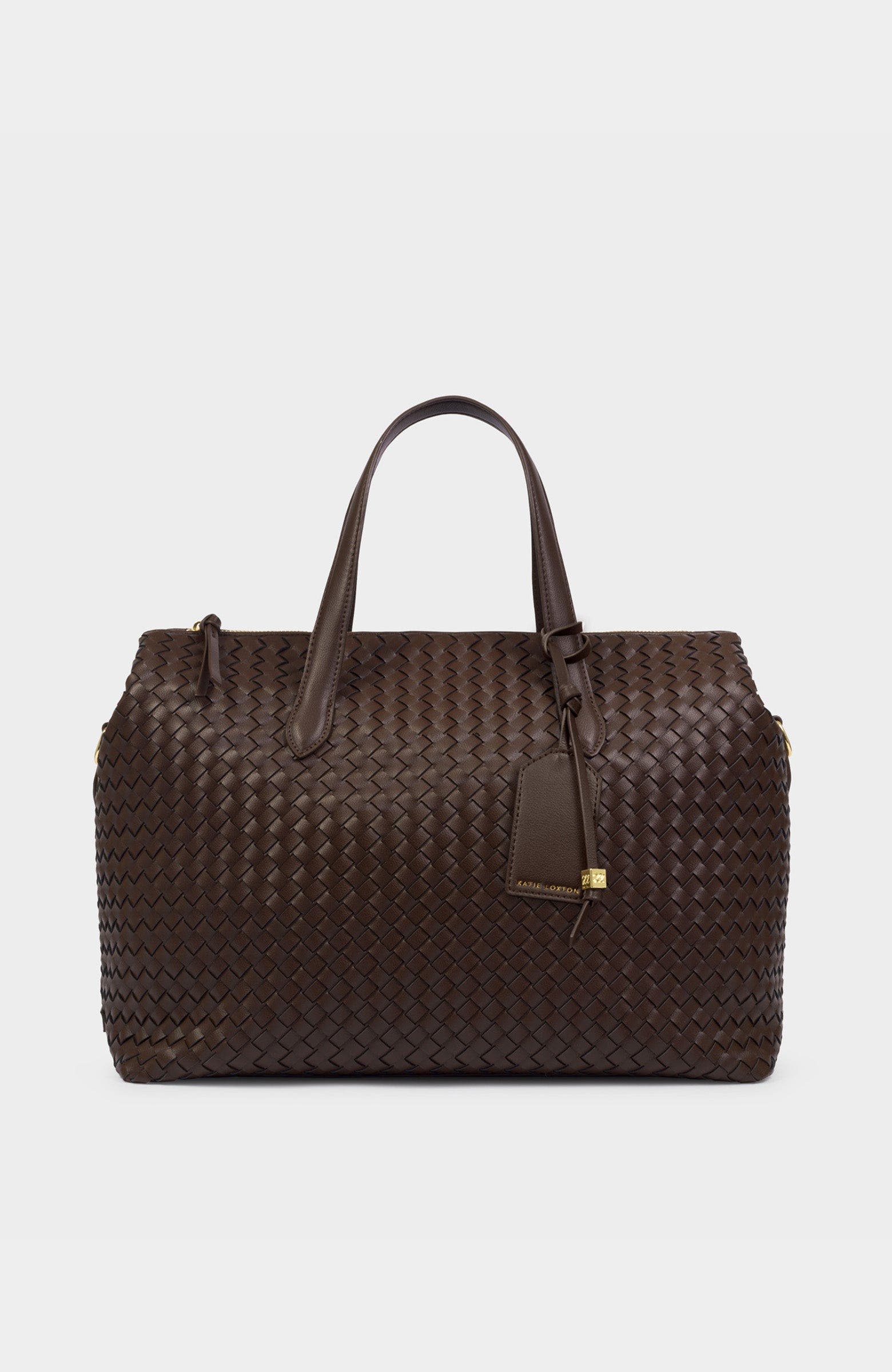 Milan Hand Woven Cabin Bag, Main, color, Chocolate