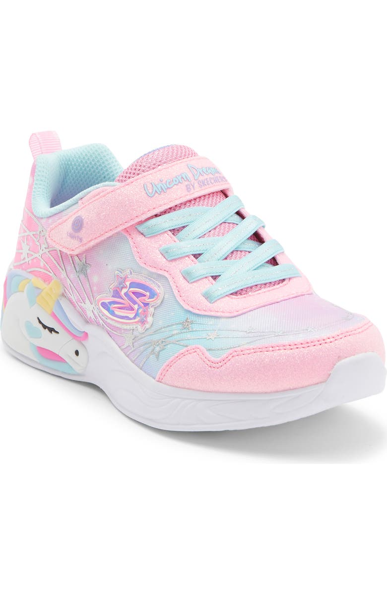 SKECHERS Kids' Unicorn Dreams Sneaker, Main, color, Pink Turquoise
