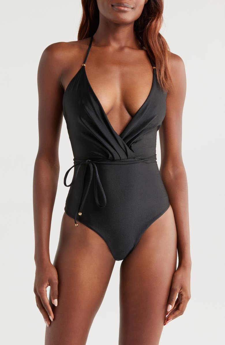 BOAMAR Soleil One-Piece Swimsuit, Main, color, Black