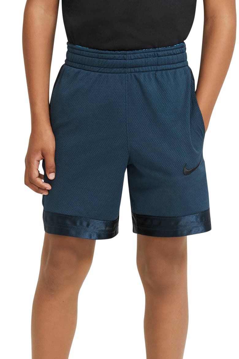Kids' Elite Basketball Shorts, Alternate, color, DEEP OCEAN/BLACK