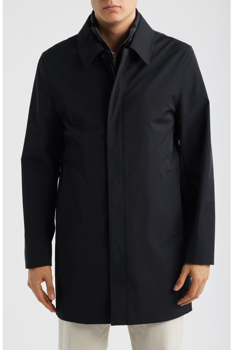 Logan Water Resistant Overcoat with Removable Funnel Neck Insert, Alternate, color, BLACK