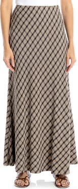 MAX STUDIO Plaid Maxi Skirt