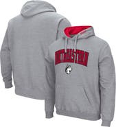 COLOSSEUM Men's Colosseum Heathered Gray Northeastern Huskies Arch and Logo Pullover Hoodie