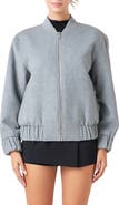 Endless Rose Oversize Wool Blend Bomber Jacket