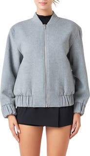 Endless Rose Oversize Wool Blend Bomber Jacket