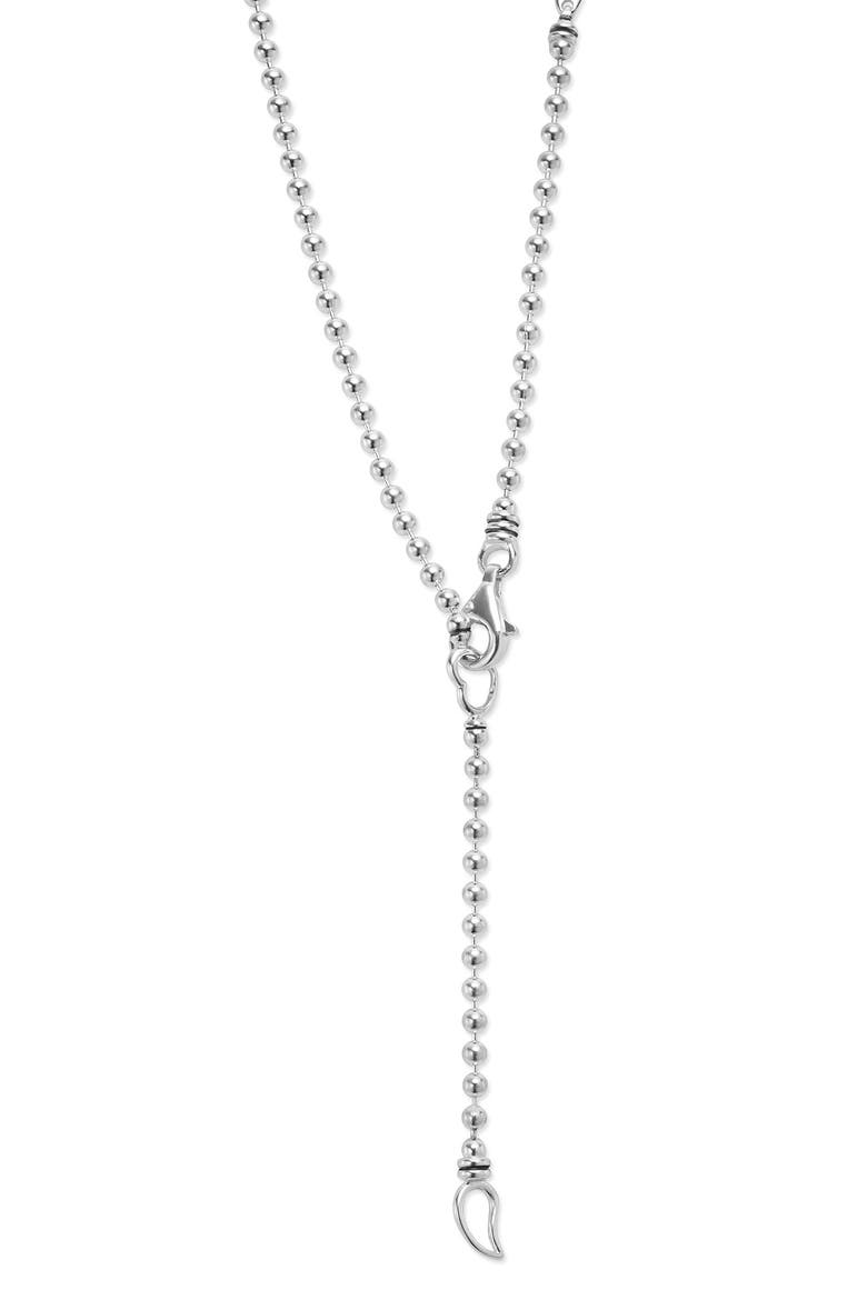 Caviar Spark Diamond Circle Pendant Necklace, Alternate, color, SILVER