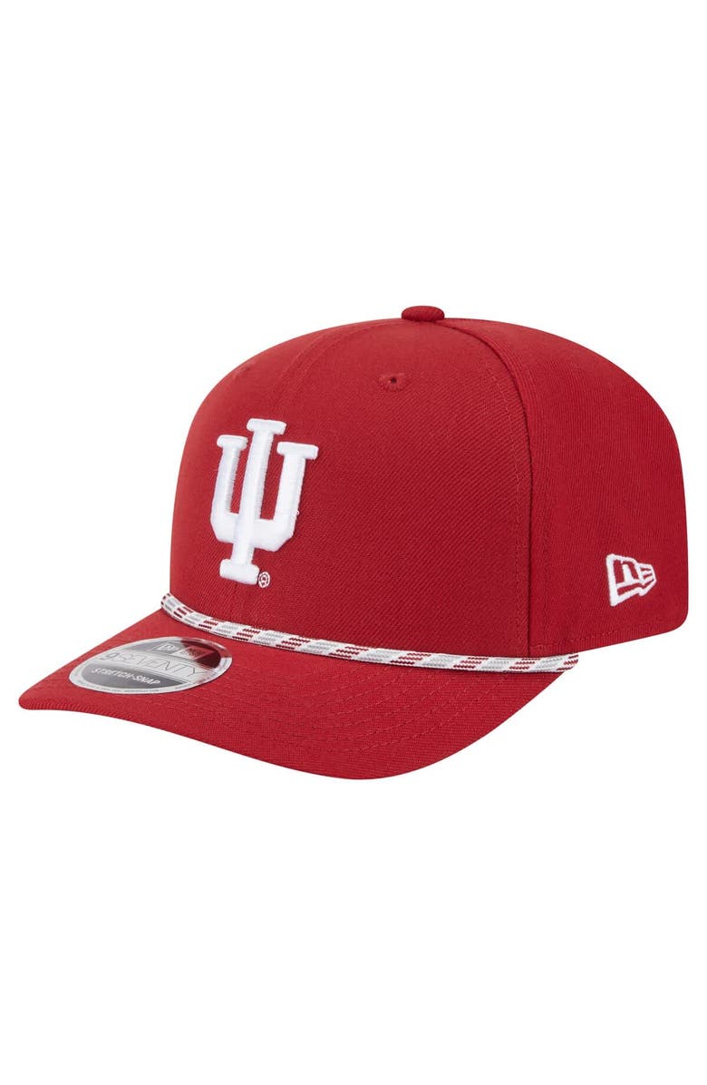 New Era Men's New Era Crimson Indiana Hoosiers Game Day Multi-Rope 9SEVENTY Stretch-Snap Hat, Main, color,