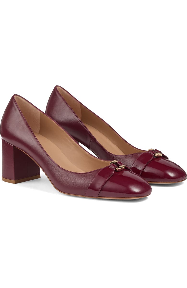 LK Bennett Kate Block Heel Pump, Main, color, Burgundy