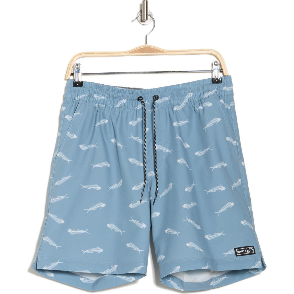 Hurley Ditsy Bone Volley Swim Shorts In Blue
