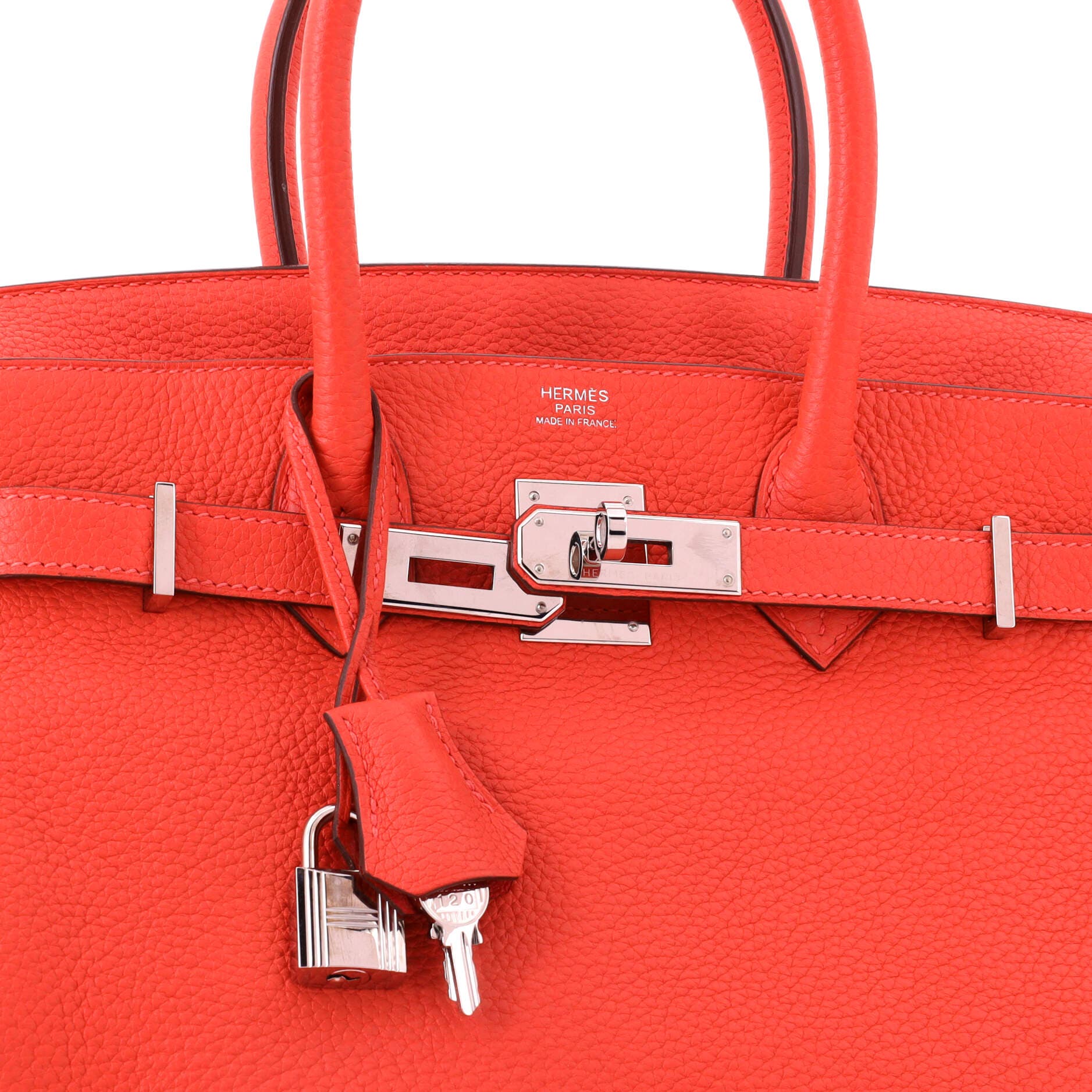 Birkin Handbag Orange Togo with Palladium Hardware 30, Alternate, color, Capucine