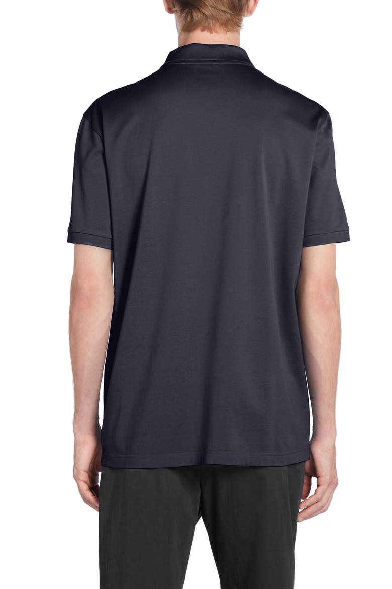 Logo Zip Polo, Alternate, color, BLACK