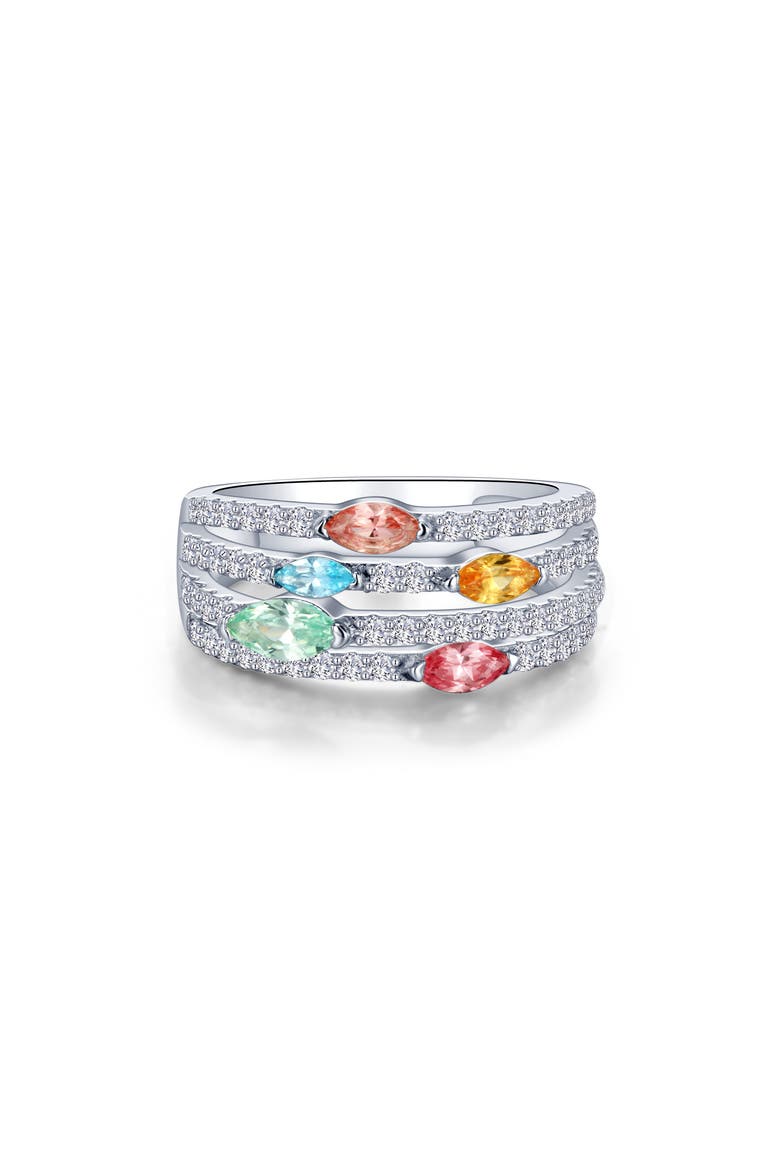 Fancy Lab Grown Sapphire Stack Ring, Main, color, BLUE