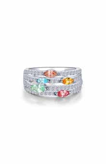 Fancy Lab Grown Sapphire Stack Ring