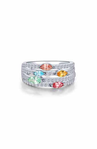 Fancy Lab Grown Sapphire Stack Ring