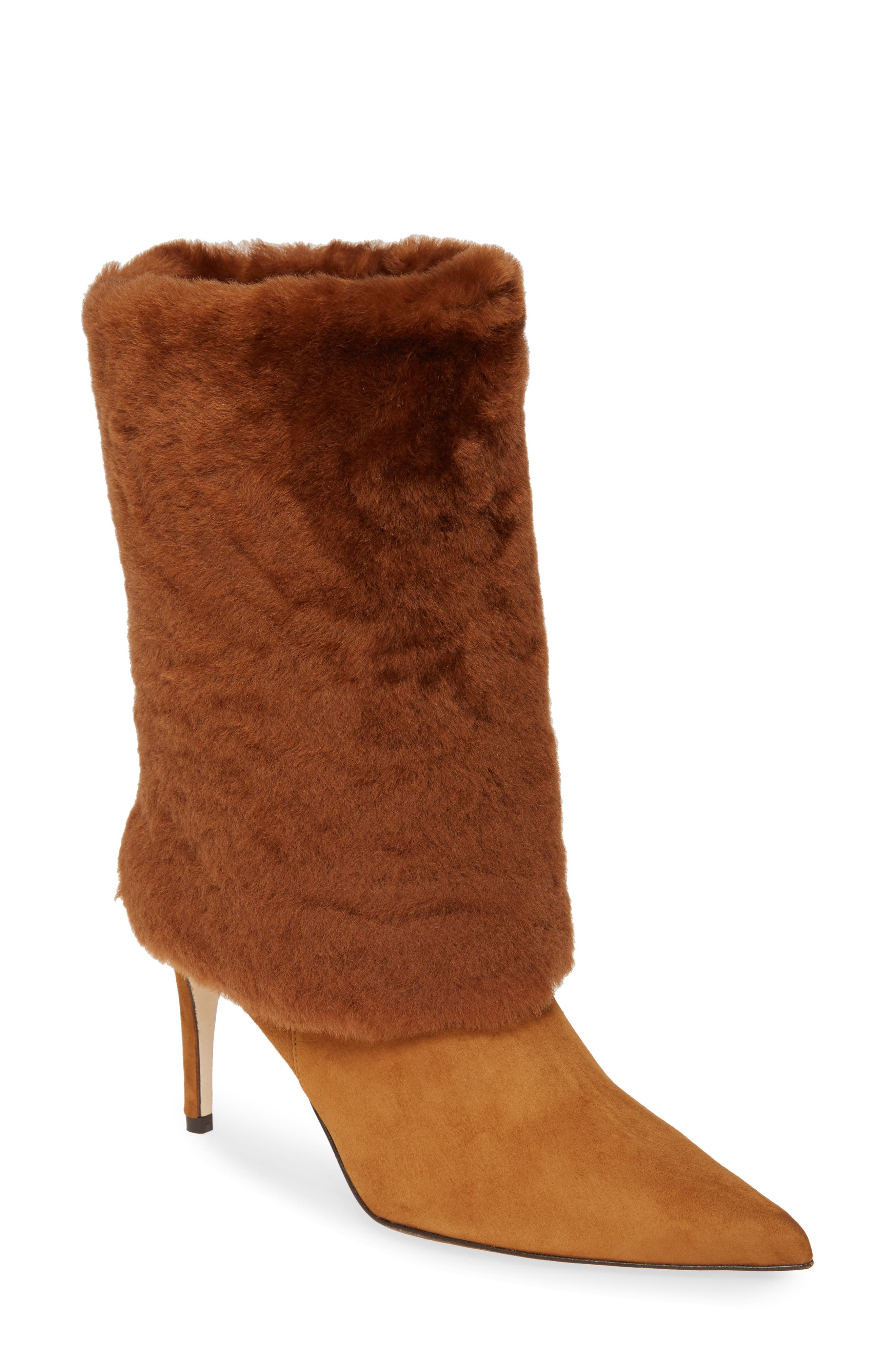 Alexandre Birman Genuine Shearling Boot, Alternate, color, 