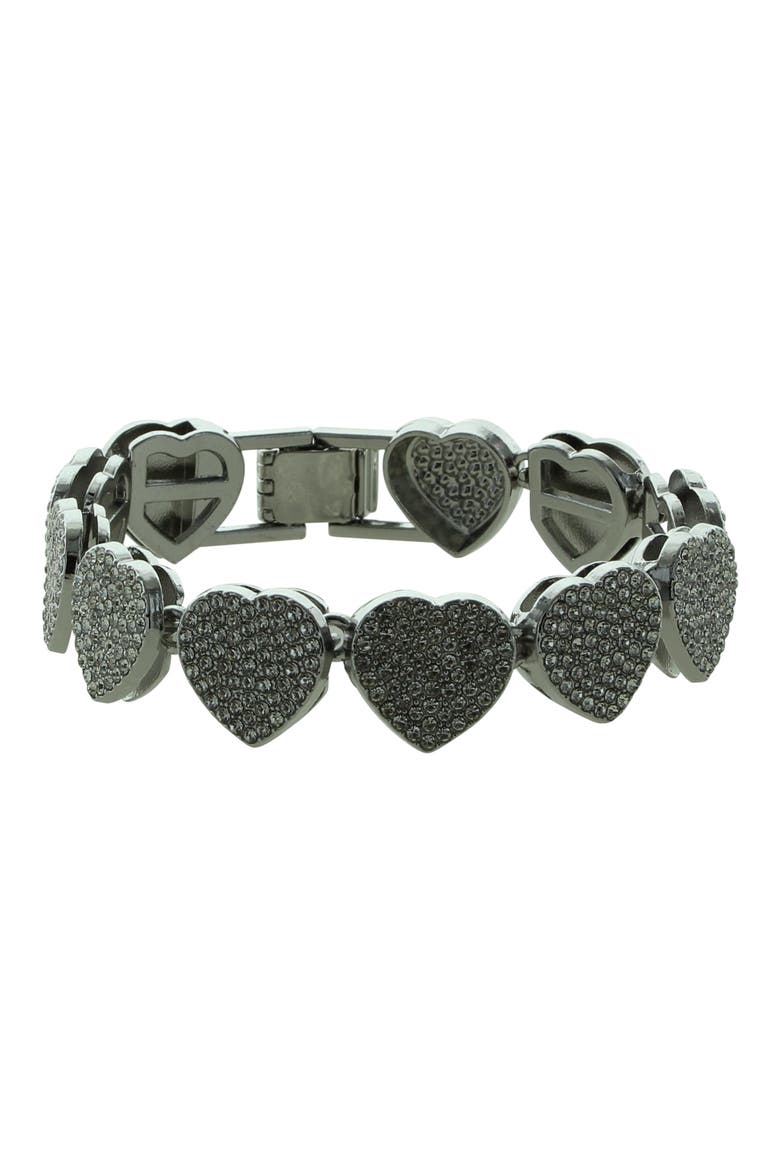 Icy Heart Bracelet, Alternate, color, SILVER / CLEAR