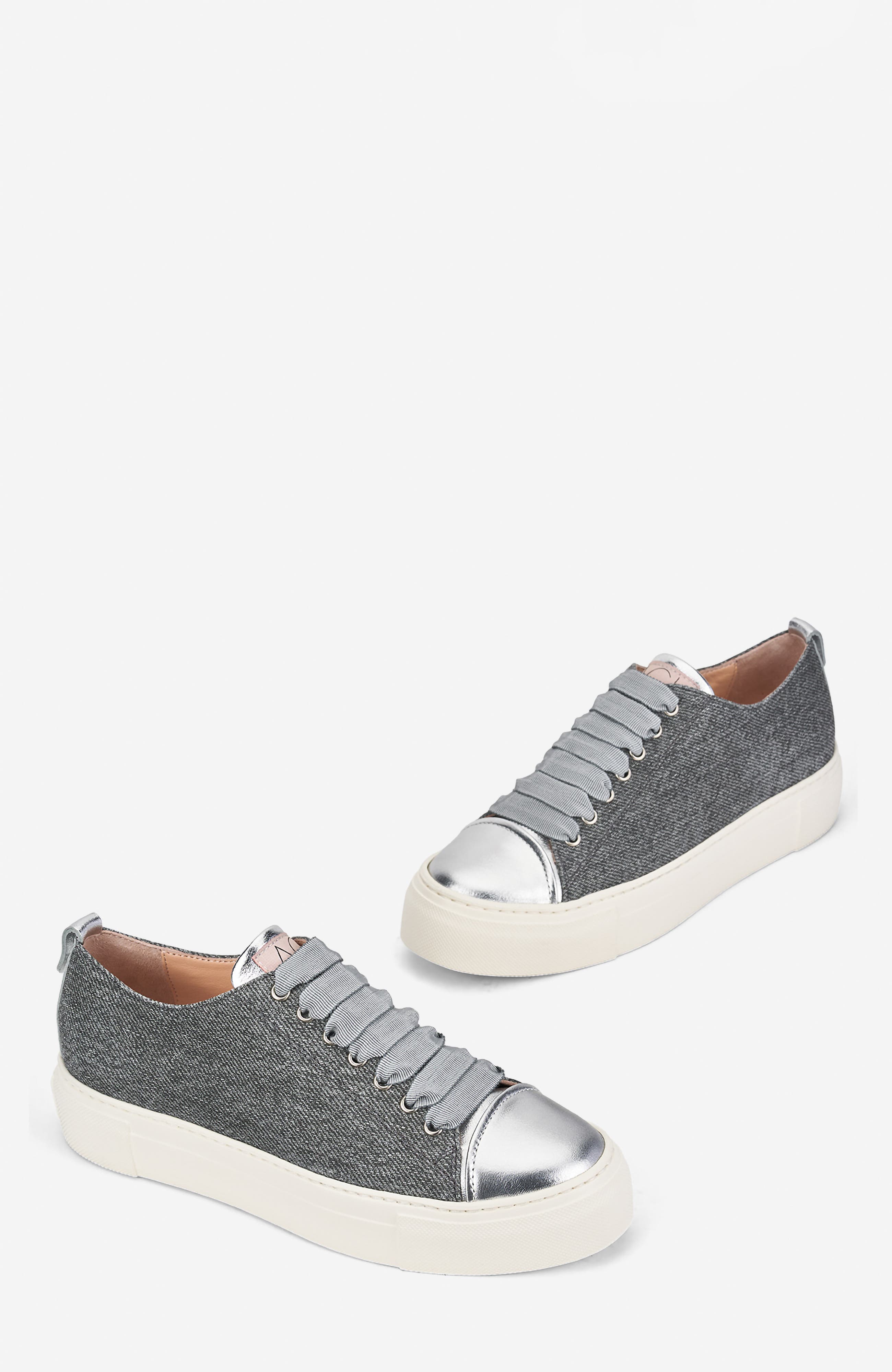 AGL Giuliana denim effect sneaker, Alternate, color, Grey