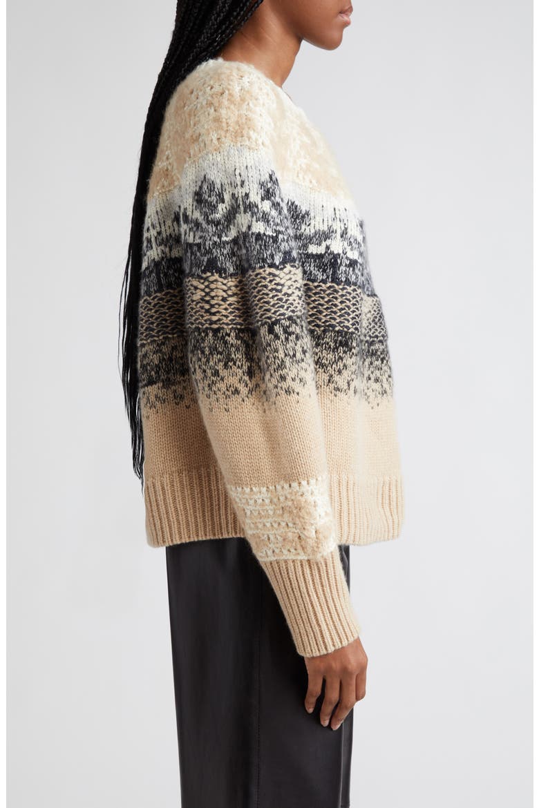 Fair Isle Cashmere Blend Sweater, Alternate, color, DUNE MULTI