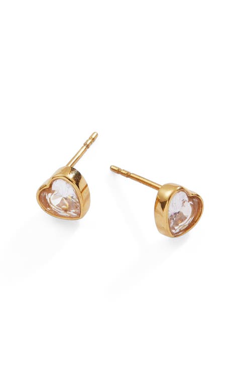 Crystal Heart Mini Stud Earrings