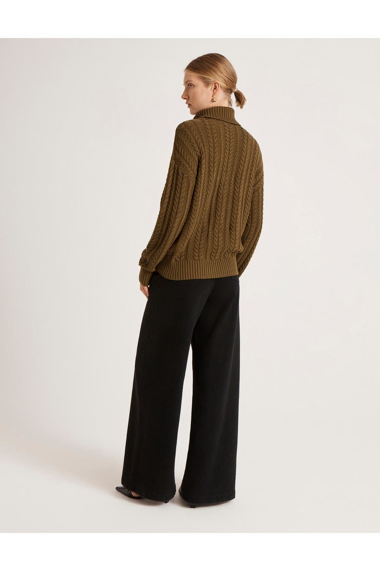 Vivana Turtle Neck Knitted Sweater, Alternate, color, Khaki