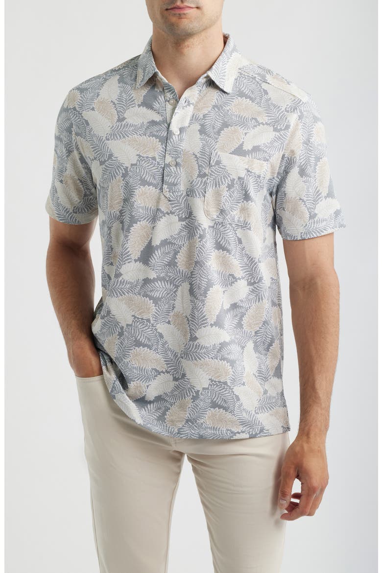 San Lucio Frond Fall IslandZone® Pocket Polo, Main, color, GLASS BOTTLE