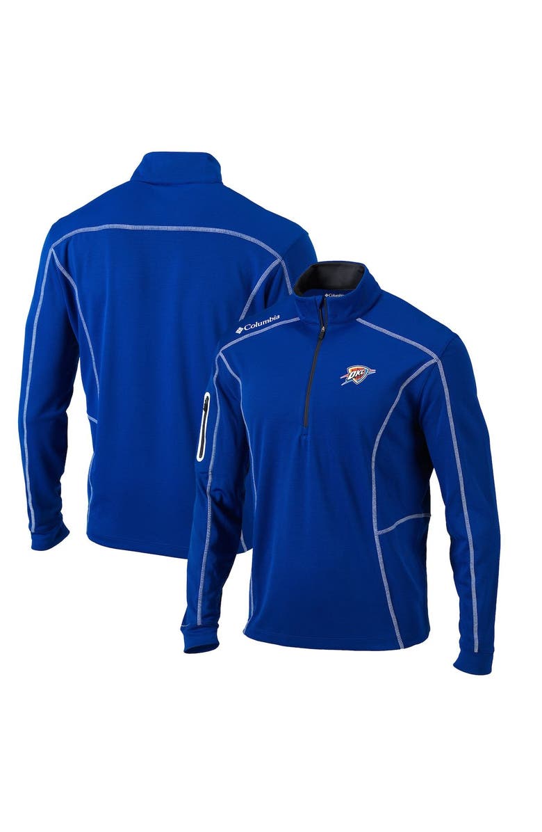 Columbia Men's Columbia Blue Oklahoma City Thunder Omni-Wick Shotgun Quarter-Zip Pullover Jacket, Alternate, color, 