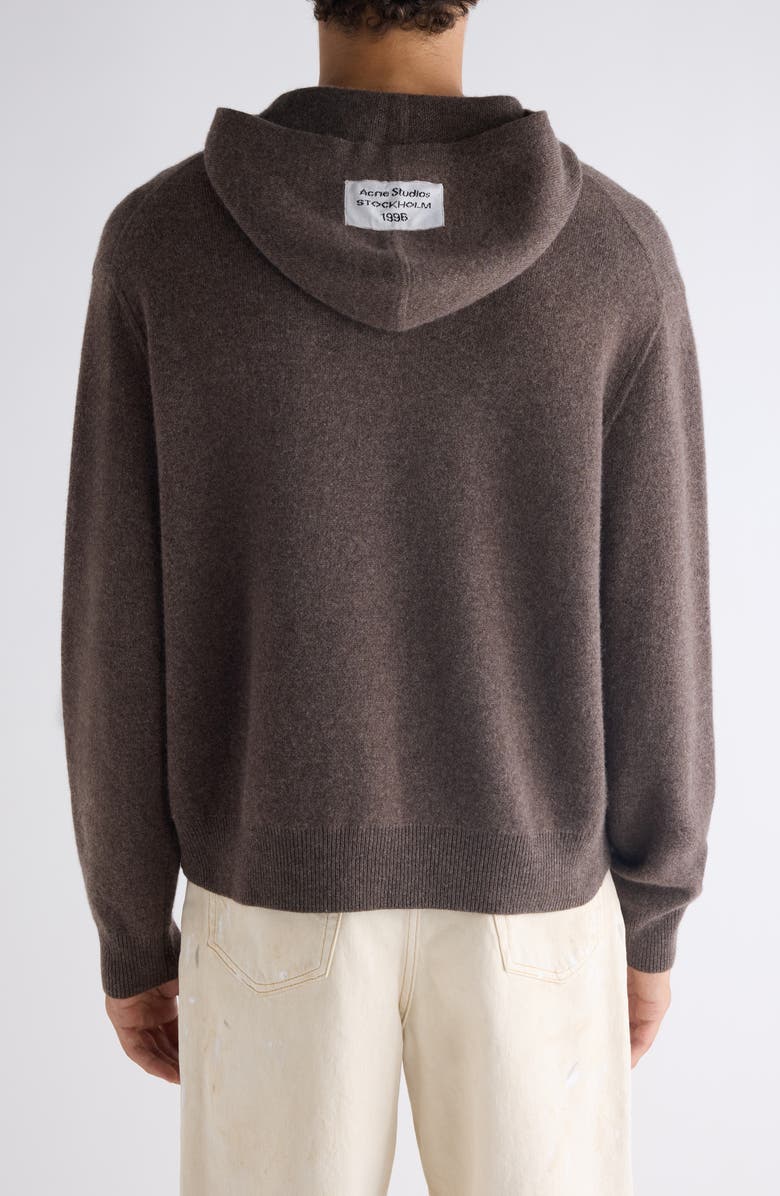 Acne Studios Klama Hooded Cashmere Blend Sweater, Alternate, color, Walnut Brown