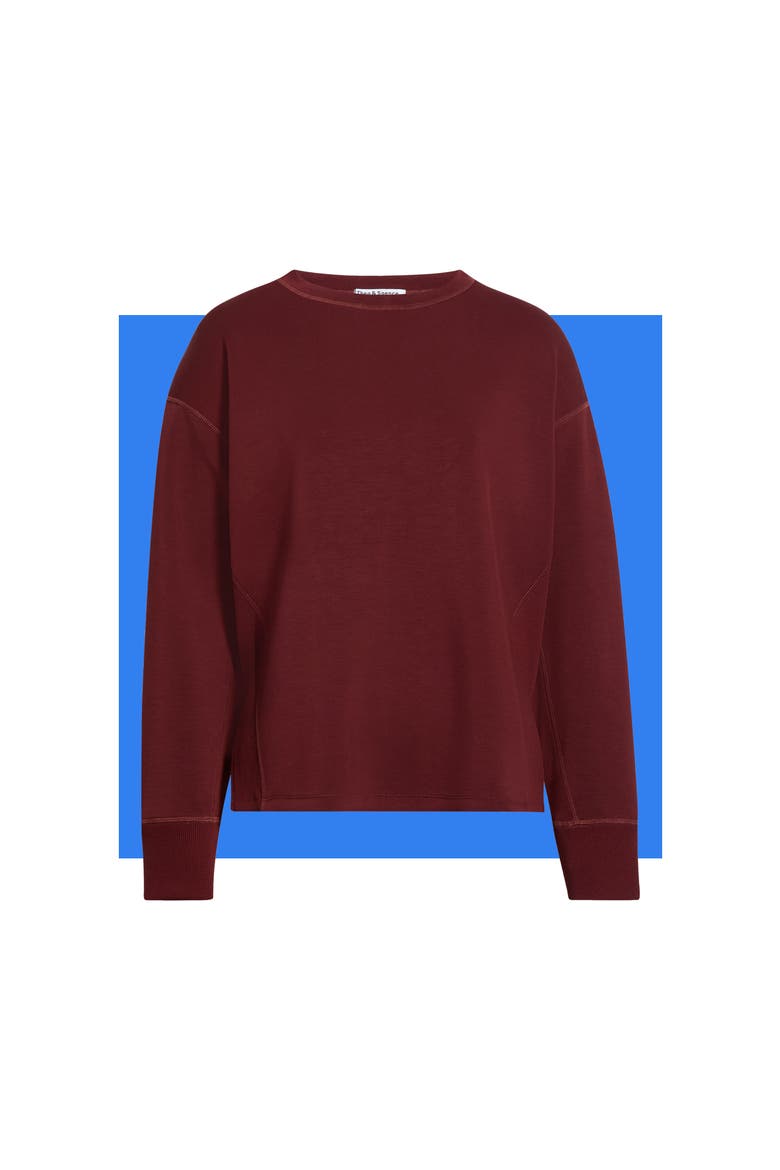 Crewneck Sweatshirt, Main, color, BURGUNDY