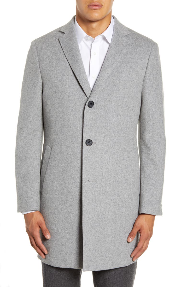 NORDSTROM MEN'S SHOP Taylor Trim Fit Overcoat, Alternate, color, 