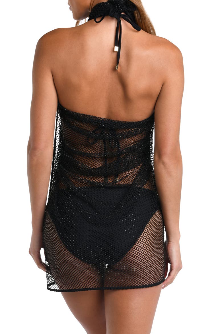 Maribel Rhinestone Sheer Cover-Up Pareo, Alternate, color, BLACK