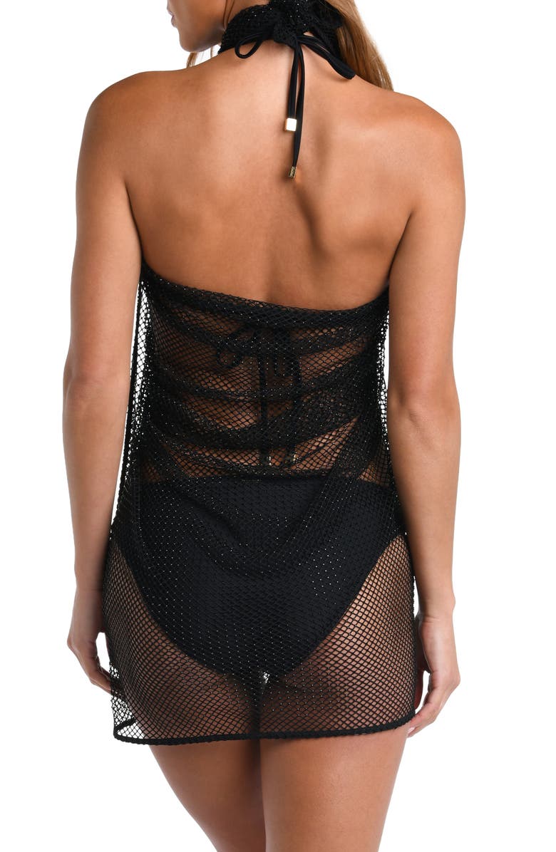 L'AGENCE Maribel Rhinestone Sheer Cover-Up Pareo, Alternate, color, 