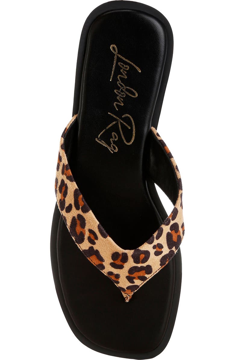 LONDON RAG Buchi Flip Flop, Alternate, color, Leopard
