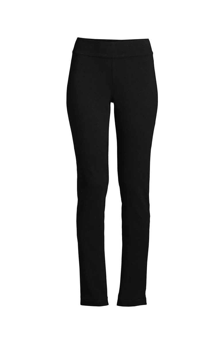 Lands' End Starfish Mid Rise Slim Leg Pants, Alternate, color, Black