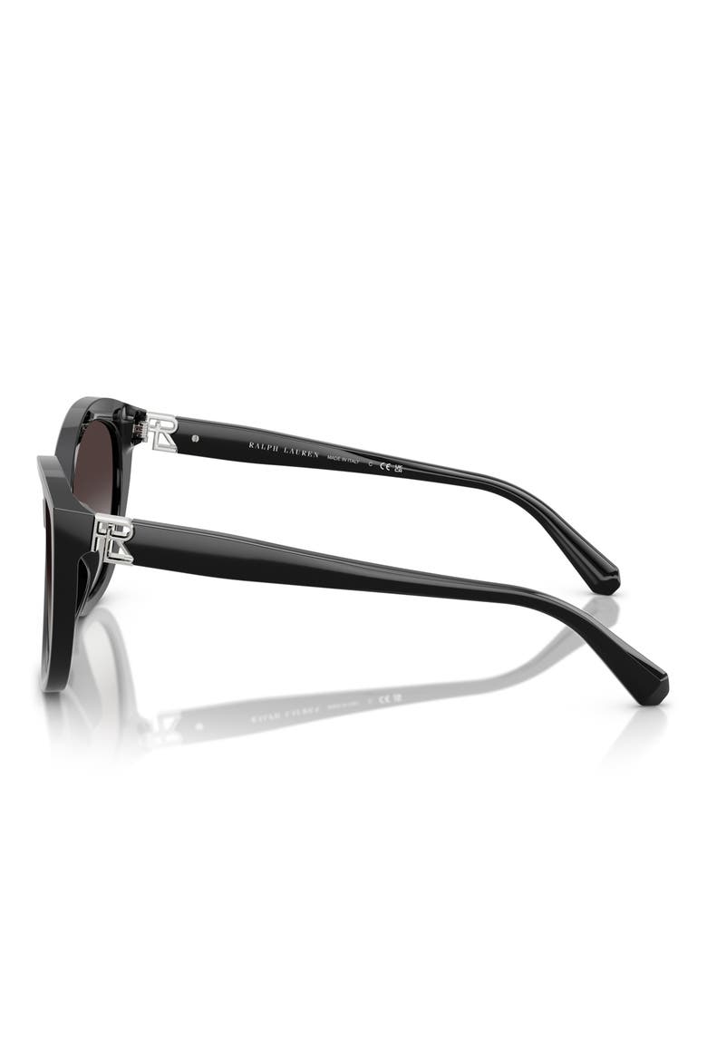 57mm Gradient Butterfly Sunglasses, Alternate, color, BLACK / GRADIENT GREY