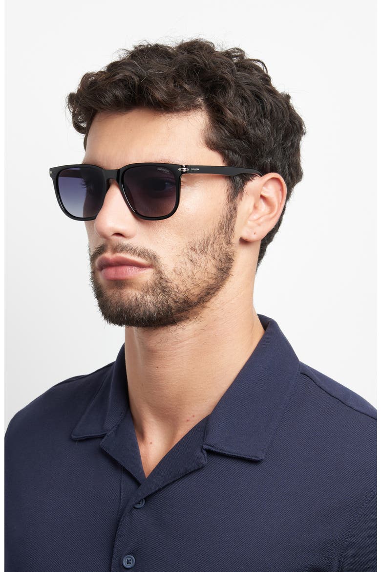 54mm Rectangular Sunglasses, Alternate, color, BLACK GREY SHADED