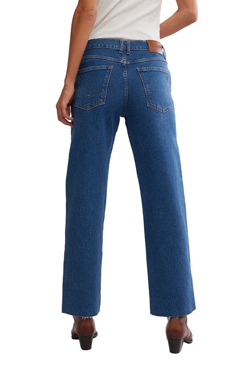 We the Free Risk Taker Raw Hem Straight Leg Jeans, Alternate, color, BE BOLD