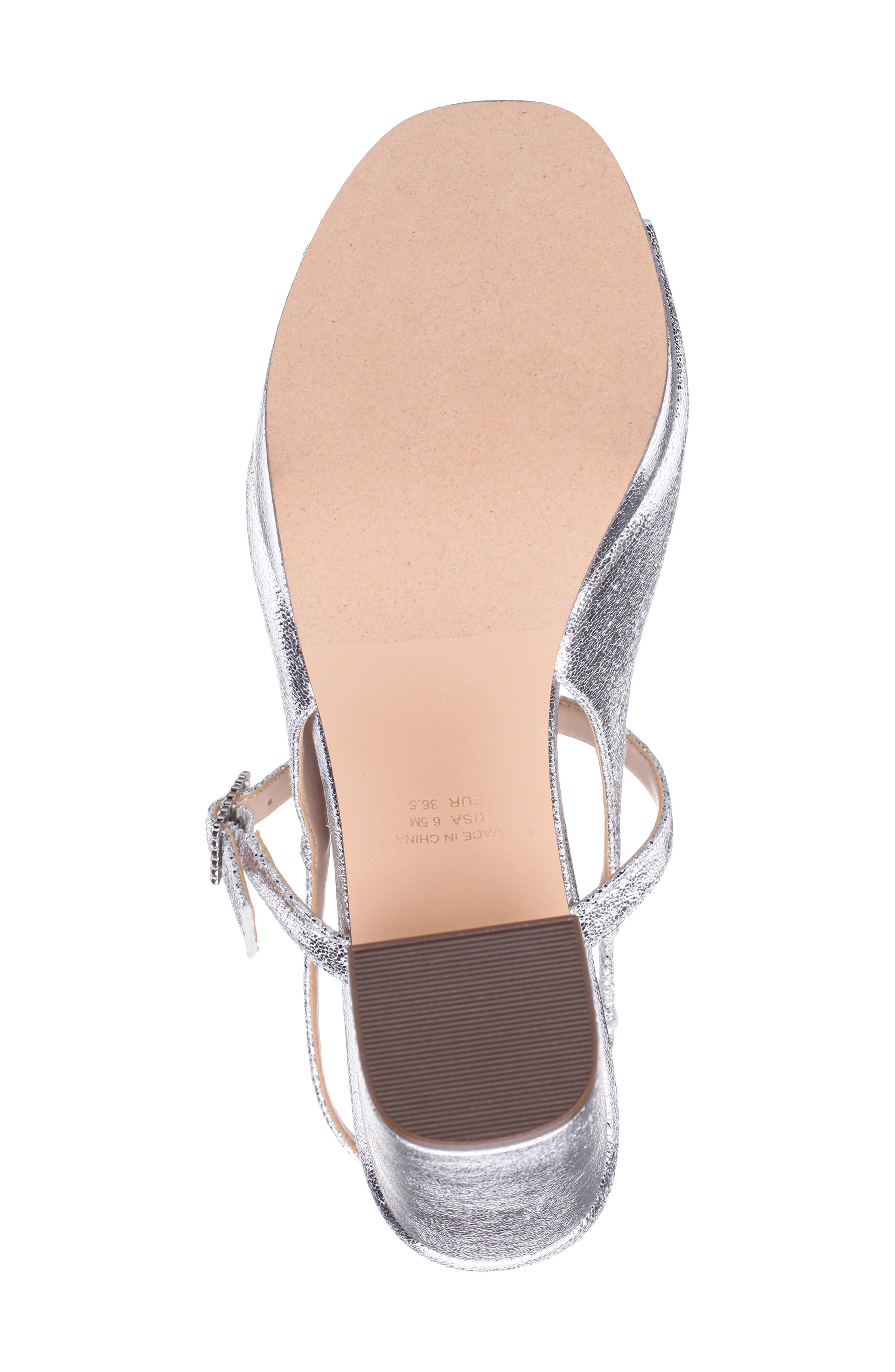 Nina Simeon Slingback Peep Toe Platform Sandal, Alternate, color, 