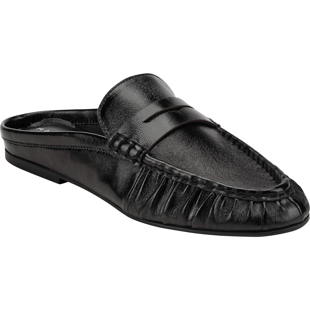 Marc Fisher LTD Jaynie Almond Toe Loafer Mule in Black at Nordstrom, Size 8.5