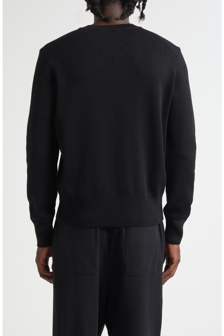 Ami de Coeur Wool Crewneck Sweater, Alternate, color, 009 NOIR/ROUGE