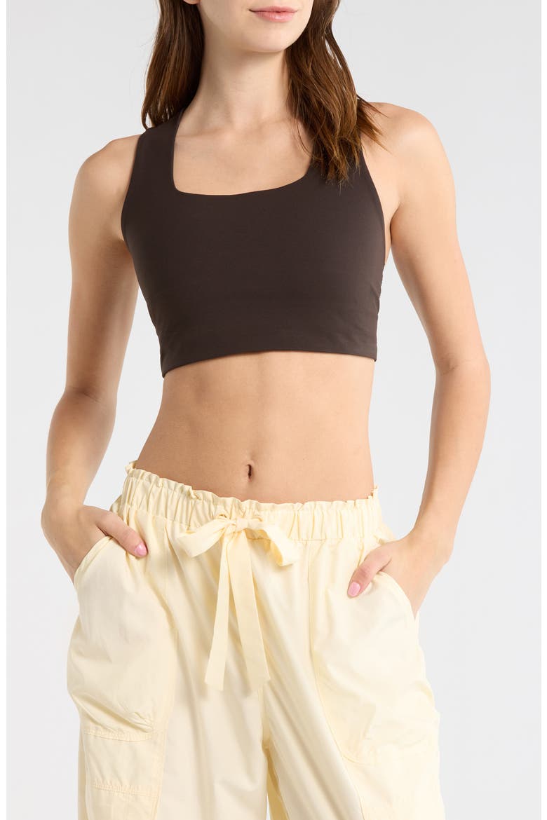 FP Movement Win Win Racerback Bra, Main, color, CHOCOLATE