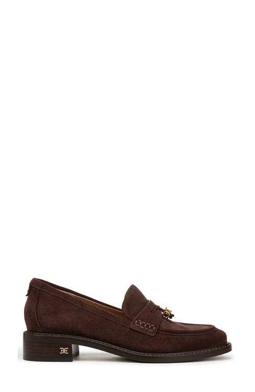 Sam Edelman Denise Tassel Penny Loafer Cafe Noir Brown Suede