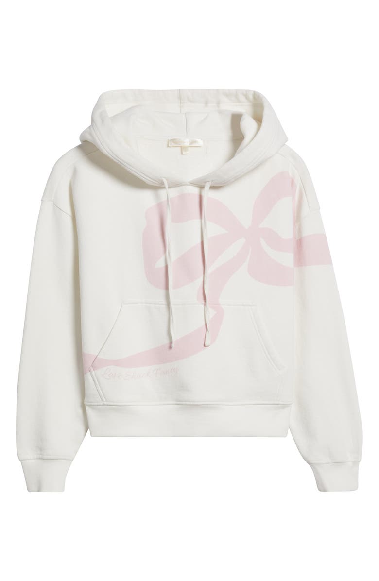 LoveShackFancy Brunella Cotton Hoodie, Alternate, color, Rose White