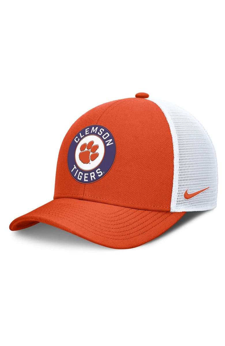 Nike Men's Nike Orange/White Clemson Tigers Rise Primetime Performance Trucker Adjustable Hat, Main, color, Orange