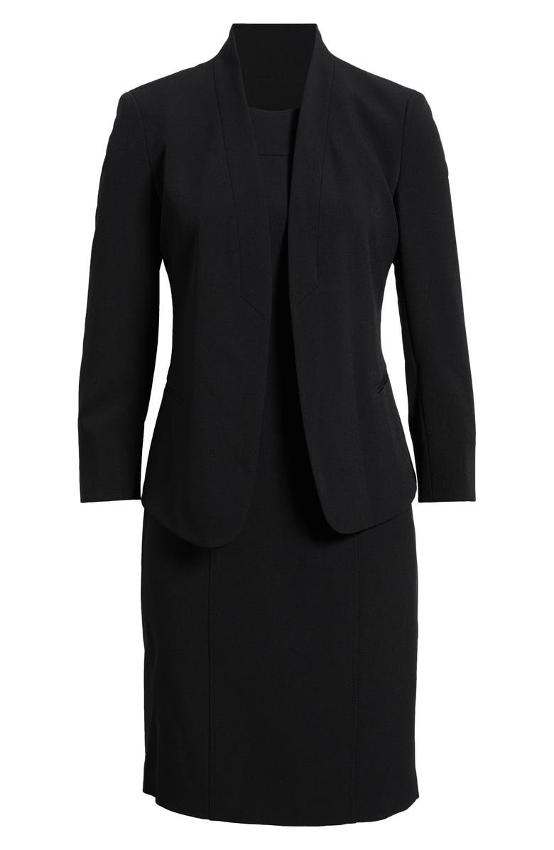 Anne Klein Sleeveless Sheath Dress & Jacket Set, Alternate, color, Black