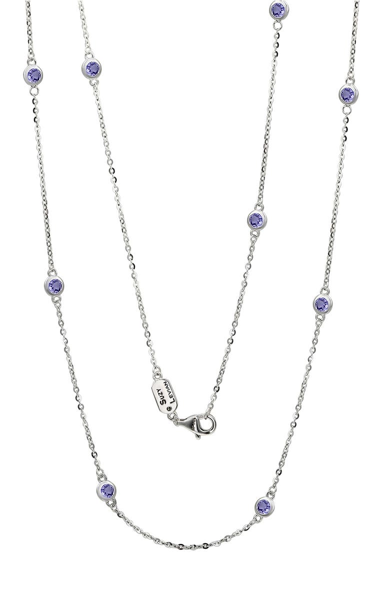 SUZY LEVIAN 14K Gold Tanzanite Station Chain Necklace, Main, color, 