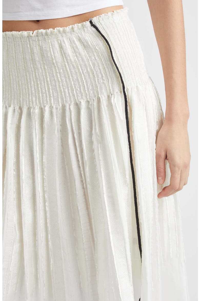 Lupe Woven Jacquard Skirt, Alternate, color, 000 - WHITE